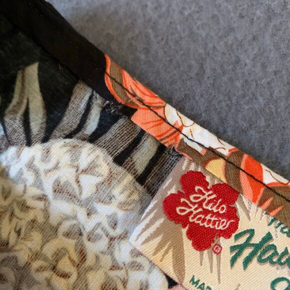 Vintage Hilo Hattie The Hawaiian Original Sz Large Top & Wrap Skirt Set Black - Picture 9 of 13